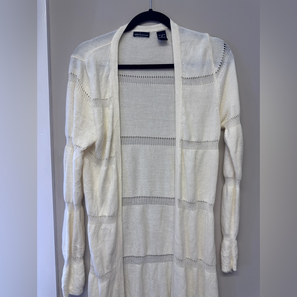 MODA International Cream Cardigan